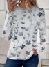 Women Floral Long Sleeve Tee T-shirt Crew Neck Printing Casual Spring/Fall Graphic Tee Top