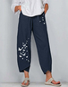 Women Floral Capris Pant Casual Summer Trousers