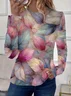 Women Floral Long Sleeve Tee T-shirt Crew Neck Printing Casual Spring/Fall Graphic Tee Top
