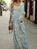Women Abstract Printing Two-Piece Set Daily Long Sleeve Casual Spring/Fall Top With Pants Matching Set
