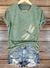 Women's Animal Short Sleeve Tee T-shirt Crew Neck Casual Summer Top