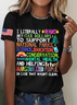 Women Heart/Cordate Short Sleeve Tee T-shirt Crew Neck Vintage Summer Top