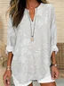 Women Floral Long Sleeve Blouse Spring/Fall Printing V Neck Daily Casual Top