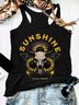 Women Sleeveless Tank Top Camisole Summer Wild West U-Neck Holiday Casual Top