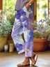 Women Floral Long Pant Casual Spring/Fall Trousers