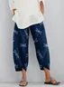 Women Dragonfly Capris Pant Casual Summer Trousers
