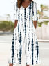 Women Striped V Neck Half Sleeve Casual Summer Jumpsuit