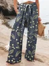 Women Floral Long Pant Casual Spring/Fall Trousers