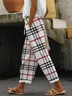 Women Plaid Long Pant Casual Spring/Fall Trousers