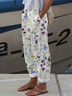 Women Floral Long Pant Casual Spring/Fall Trousers