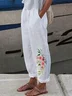 Women Floral Long Pant Casual Spring/Fall Trousers
