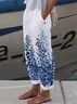 Women Floral Long Pant Casual Spring/Fall Trousers