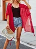 Women Plain Spring/Fall Cover-up Casual Lightweight Cardigan