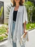 Women Plain Spring/Fall Cover-up Casual Lightweight Cardigan