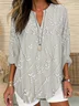 Women Floral Long Sleeve Blouse Spring/Fall Printing V Neck Daily Casual Top