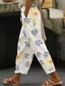 Women Floral Long Pants Casual Spring/Fall Trousers