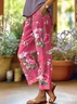 Women Floral Long Pants Casual Spring/Fall Trousers