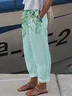 Women Floral Long Pant Casual Spring/Fall Trousers