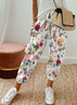 Women Floral Long Pant Casual Spring/Fall Trousers