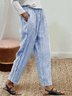 Women Striped Long Pant Casual Spring/Fall Trousers
