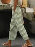 Women Striped Long Pants Casual Spring/Fall Trousers