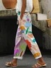 Women Floral Long Pants Casual Spring/Fall Trousers