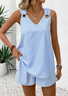 Women Striped Two-Piece Set Daily Sleeveless Casual Summer Short Sets Matching Set