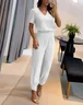 Women Striped Two-Piece Set Daily Short Sleeve Casual Summer Top With Pants Matching Set