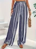 Women Striped Long Pants Casual Spring/Fall Trousers