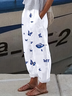 Women Butterfly Long Pants Casual Spring/Fall Trousers