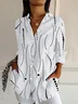 Women Polka Dots Long Sleeve Shirt Spring/Fall Buckle Shirt Collar Daily Casual Top