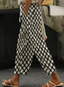 Women Geometric Long Pants Casual Spring/Fall Trousers
