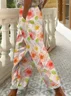 Women Floral Long Pants Casual Spring/Fall Trousers
