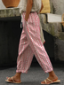 Women Striped Long Pants Casual Spring/Fall Trousers