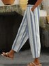 Women Striped Long Pant Casual Spring/Fall Trousers
