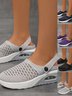 Half-slip Breathable And Lightweight Rear-lace Elastic Band Xiafei Woven Toe Solid Color Women's Sports Style Two-way Sandals