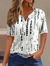 Women Striped Short Sleeve Tee T-shirt Crew Neck Printing Casual Summer Graphic Tee Top