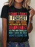 Women Text Letters Short Sleeve Tee T-shirt Crew Neck Casual Summer Top