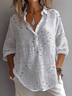 Women Floral Long Sleeve Shirt Spring/Fall Printing Shirt Collar Daily Casual Top