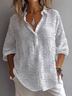 Women Floral Long Sleeve Shirt Spring/Fall Printing Shirt Collar Daily Casual Top