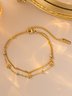 Small Daisy Titanium Steel Non-fading Bracelet Jewelry Flower Sweet Double-layer Bracelet Ins Personality Niche Titanium Steel Bracelet