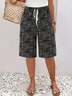 Women Abstract Fifth Pants Pants Casual Summer Trousers