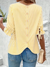 Women Striped Half Sleeve Shirt Summer Crew Neck Daily Vintage Top