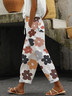 Women Floral Long Pants Casual Spring/Fall Trousers