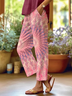 Women Abstract Long Pants Casual Spring/Fall Trousers