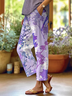 Women Floral Long Pants Casual Spring/Fall Trousers