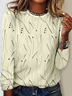 Women Striped Long Sleeve Tee T-shirt Crew Neck Casual Spring/Fall Top