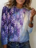 Women Floral Long Sleeve Tee T-shirt Crew Neck Printing Casual Spring/Fall Graphic Tee Top