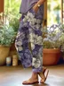 Women Floral Long Pants Casual Spring/Fall Trousers