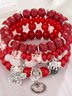 Bohemian Anchor Elephant Butterfly Multi-layer Beaded Elastic Bracelet